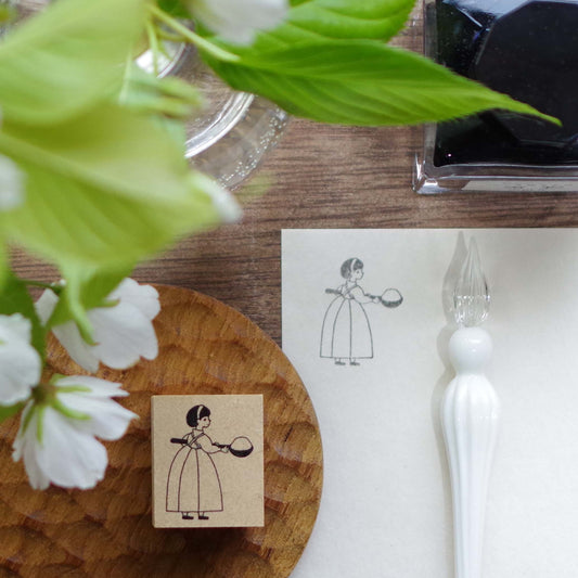 【スタンプ】スプーンとおかっぱさん