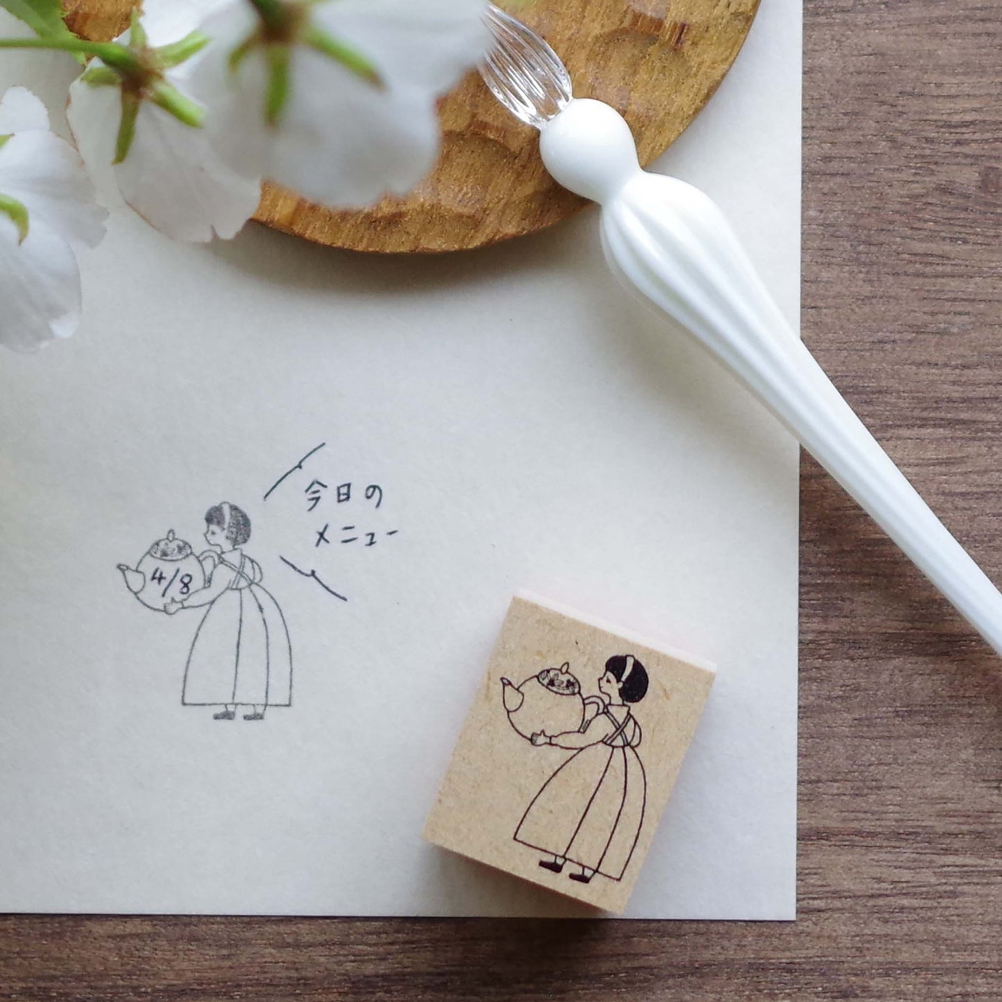 【スタンプ】ティーポットとおかっぱさん