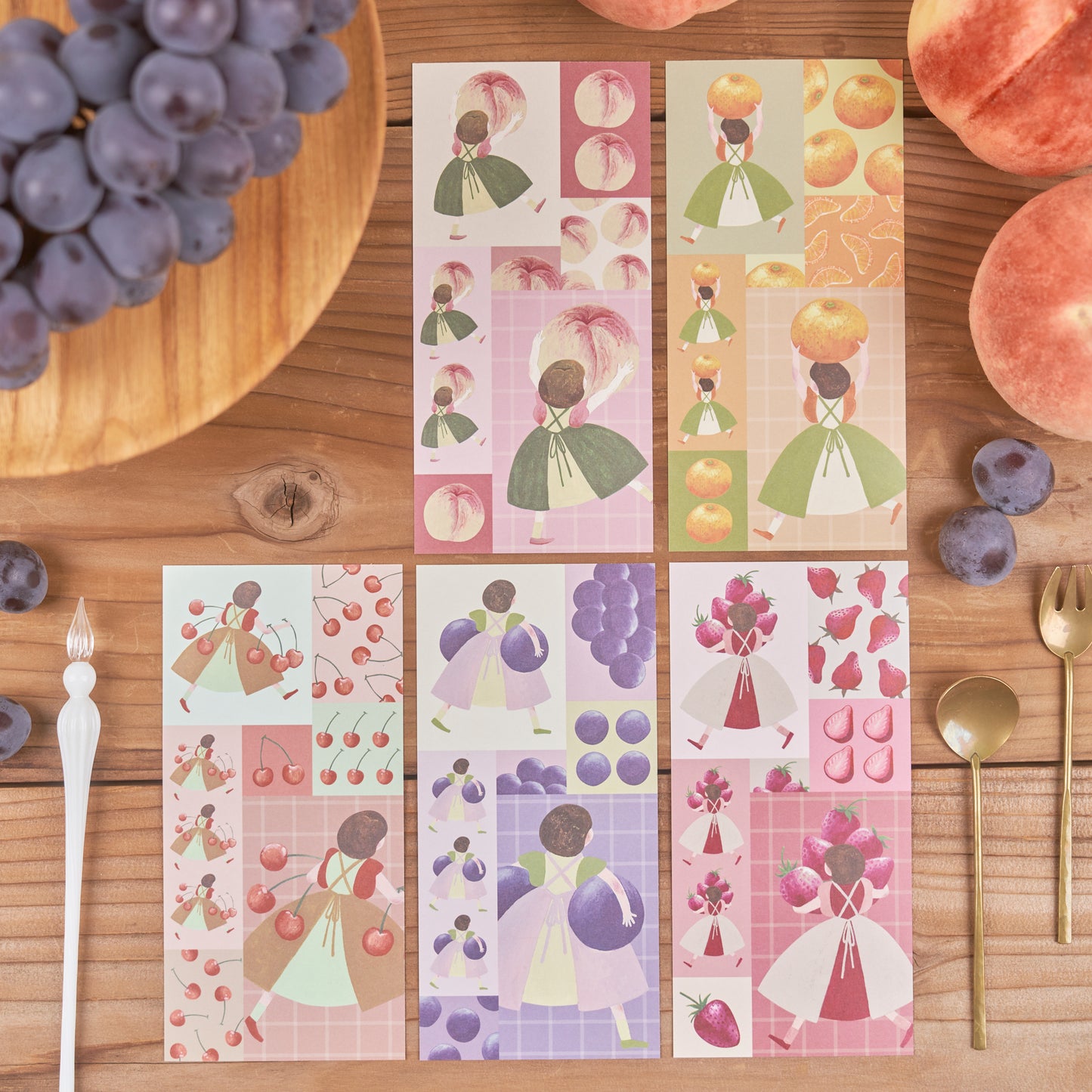 くだものどろぼうその1 一筆箋