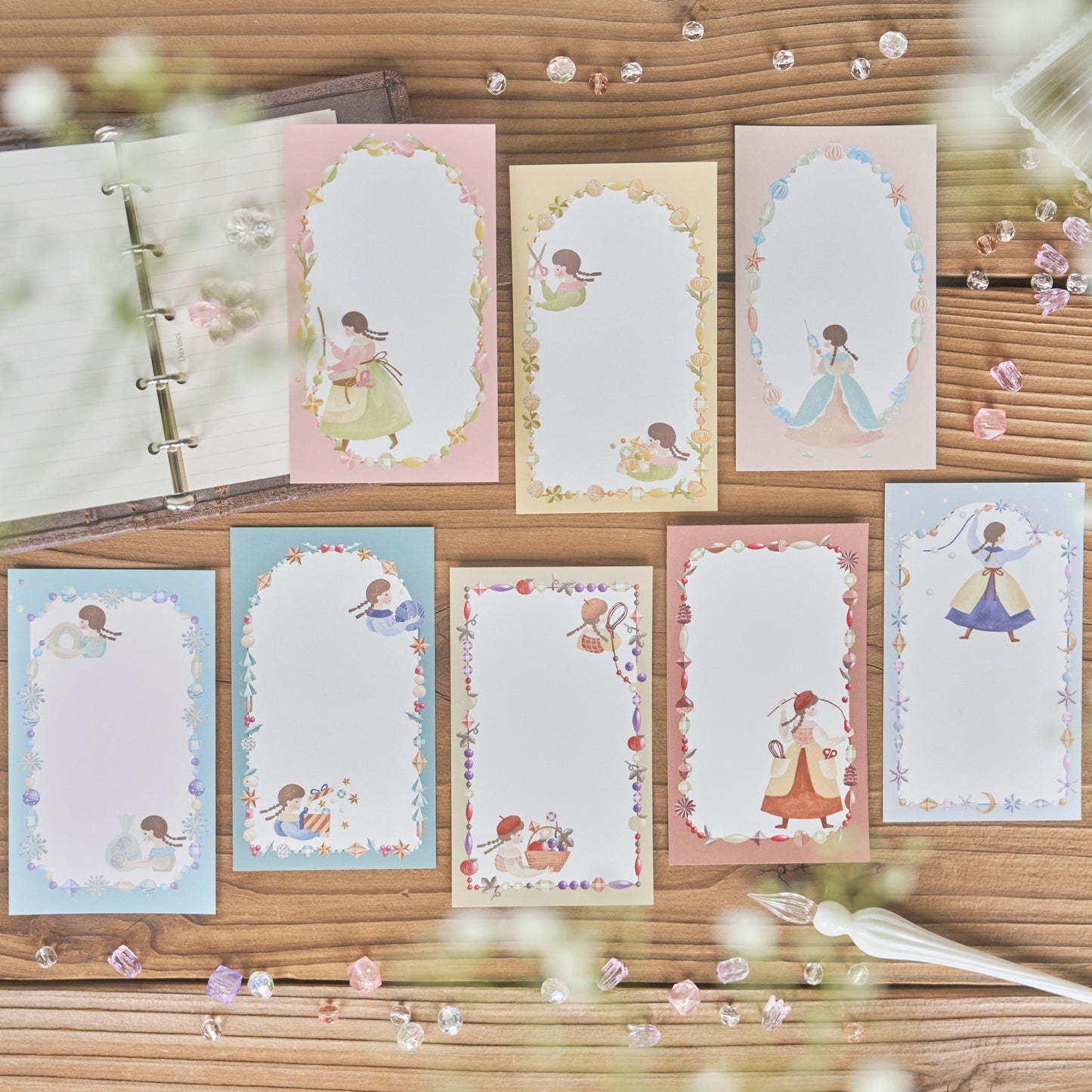 【40枚入】季節のアクセサリー屋さん ちいさなフレームメモ
