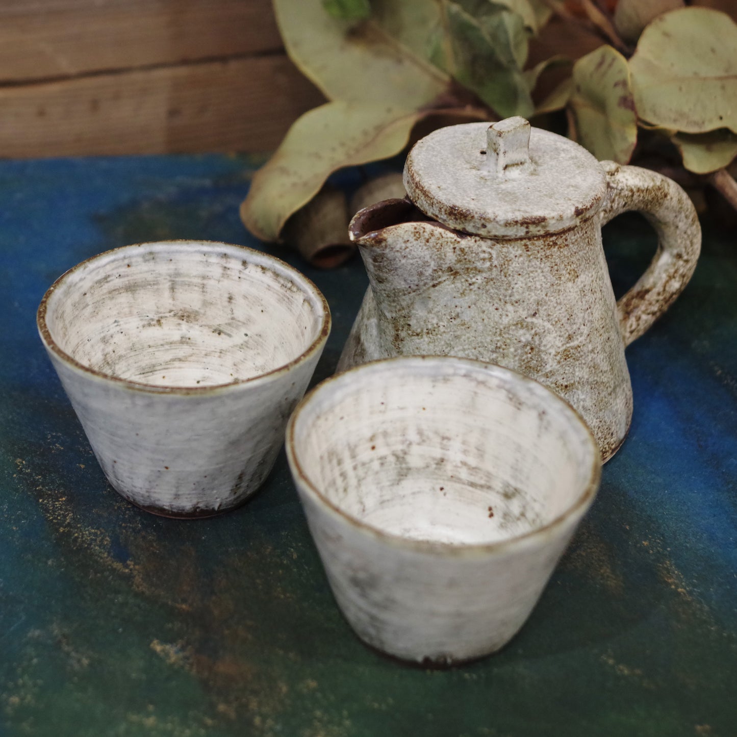 森の花工房 削り粉引き蕎麦猪口