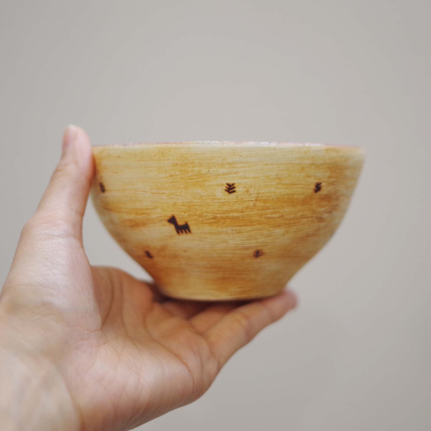 エミシ工房 小さな馬の夫婦飯碗