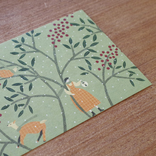 ポストカード-南天の森で-