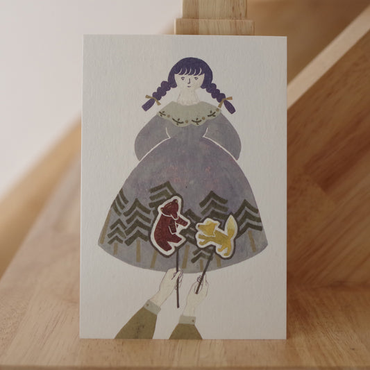 ポストカード-人形劇-