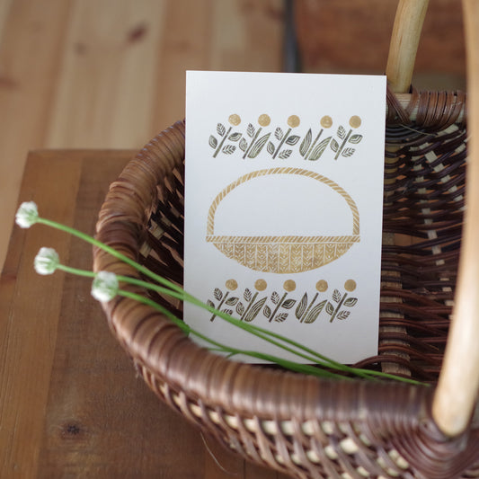 ポストカード-野花摘み-