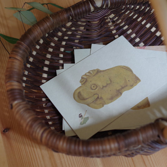 照福食堂ポストカード5枚セット-マンモス焼き-