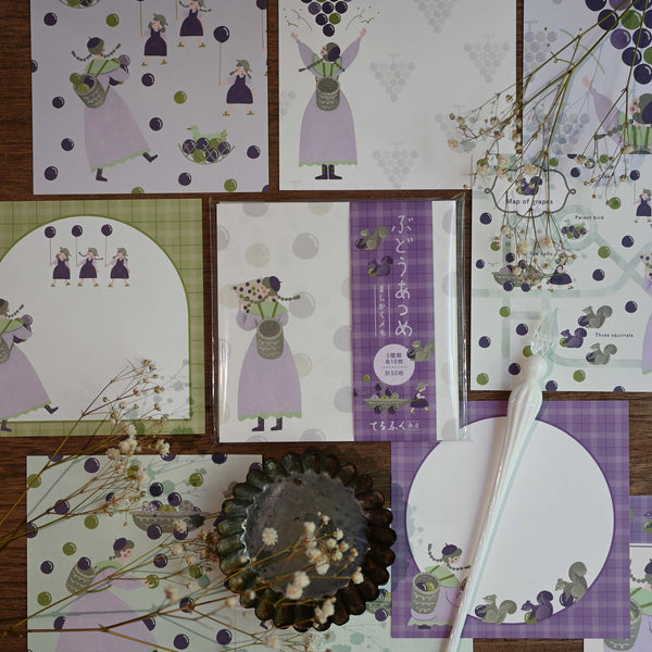 Grape Picking Square Memo Pad
