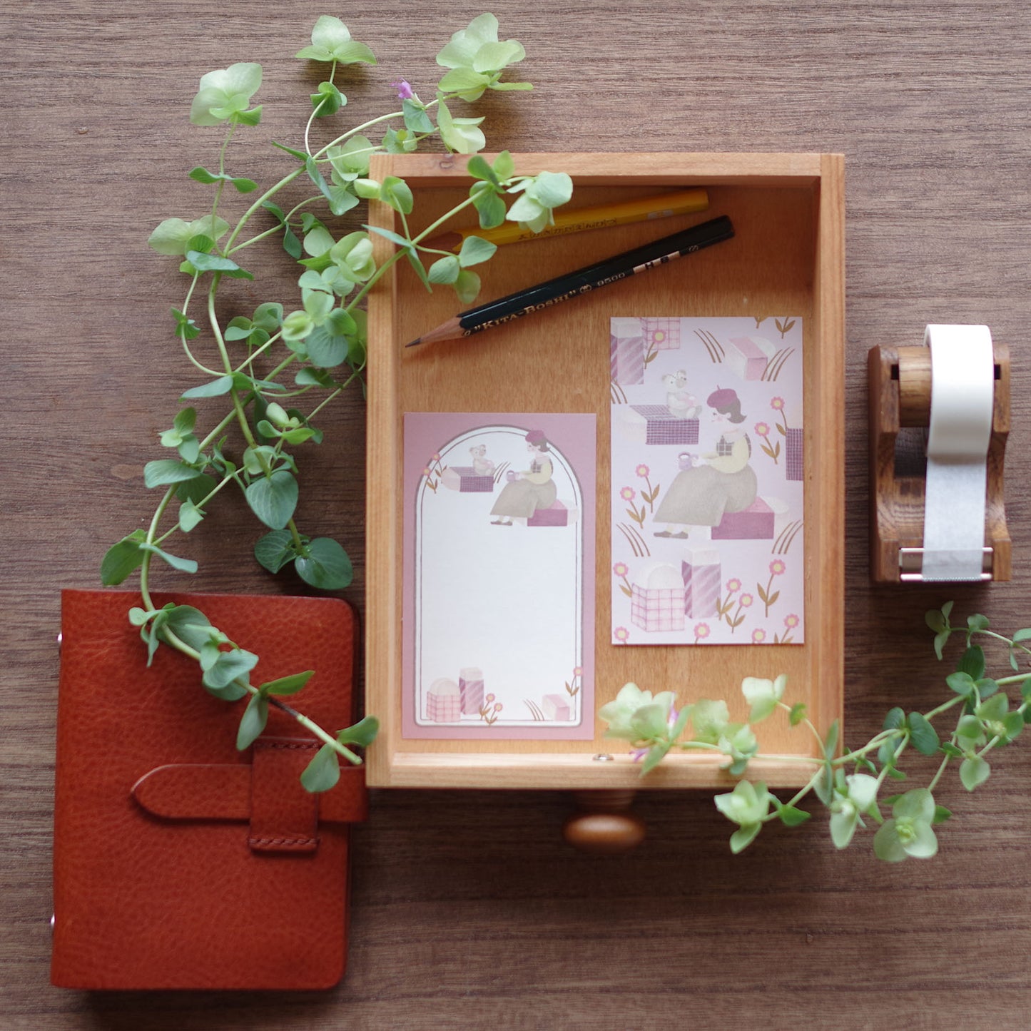 【enneさまコラボ】文具の森で ちいさなフレームメモ