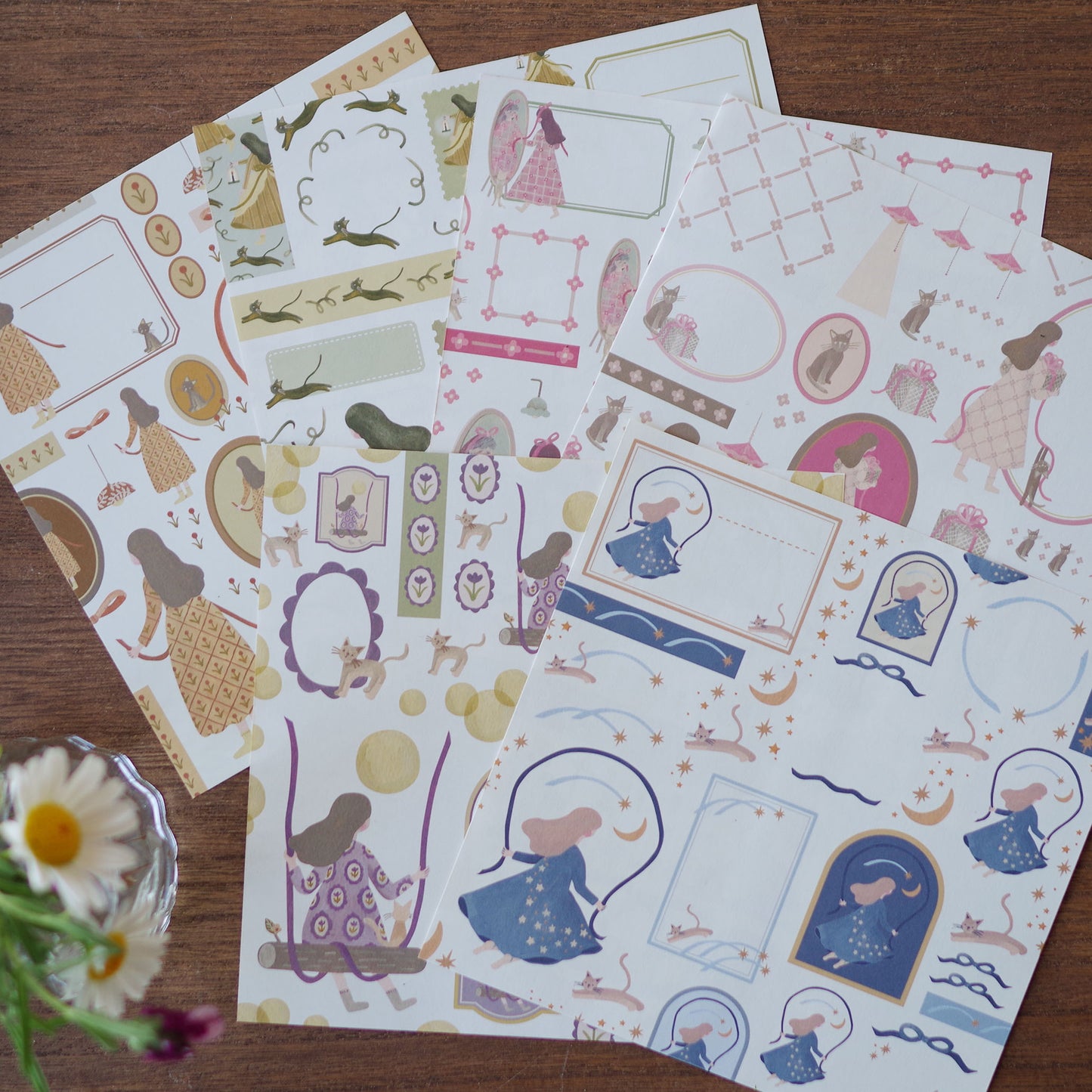 今日もりぼんと 素材集みたいなおりがみ