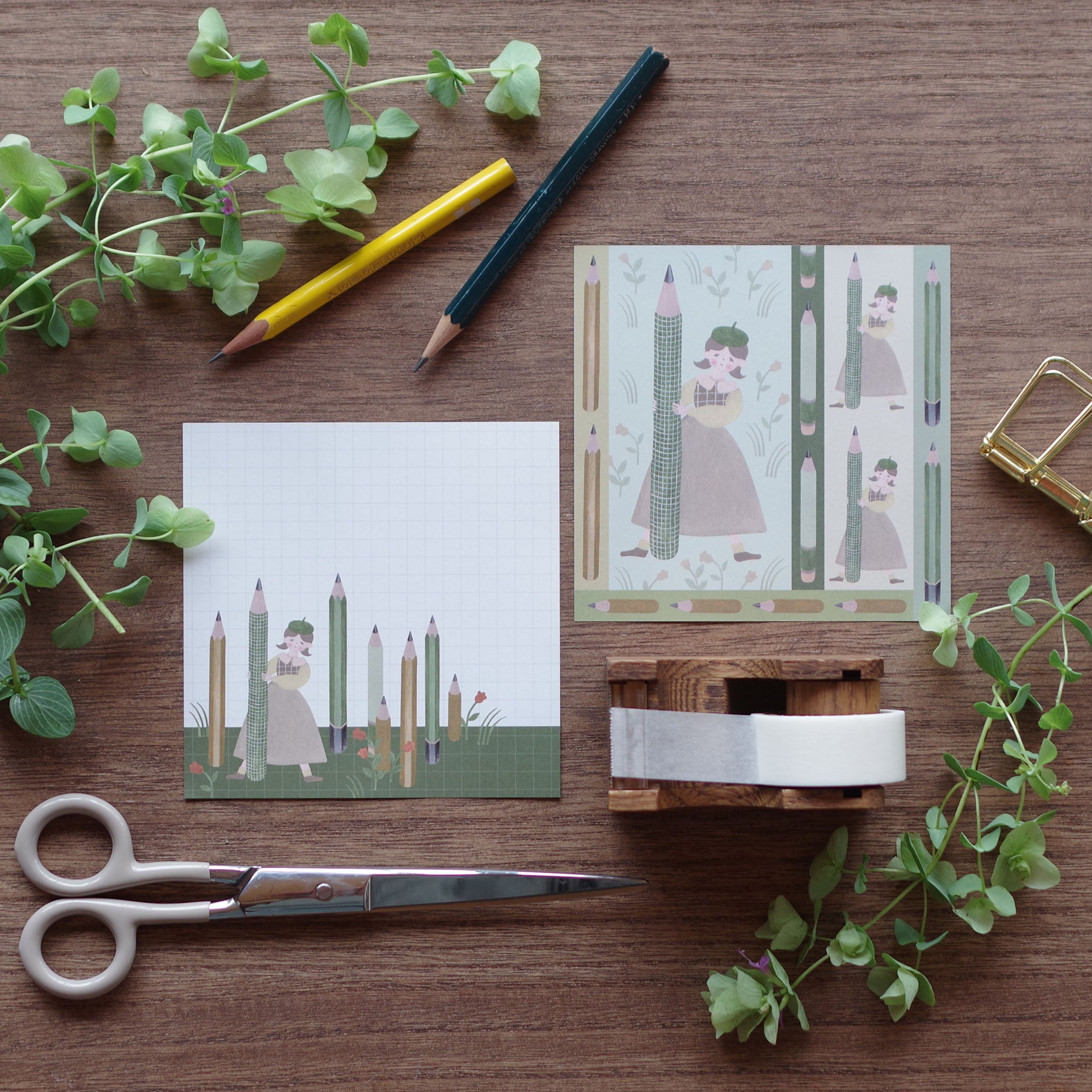 enneさまコラボ】文具の森で ましかくメモ – てるふく商店