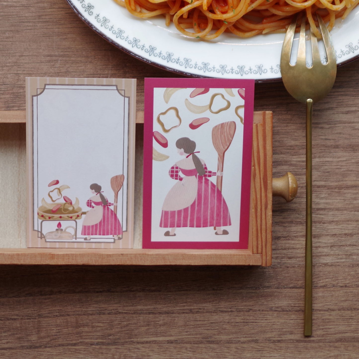 今日のメニューはナポリタン ちいさなフレームメモ