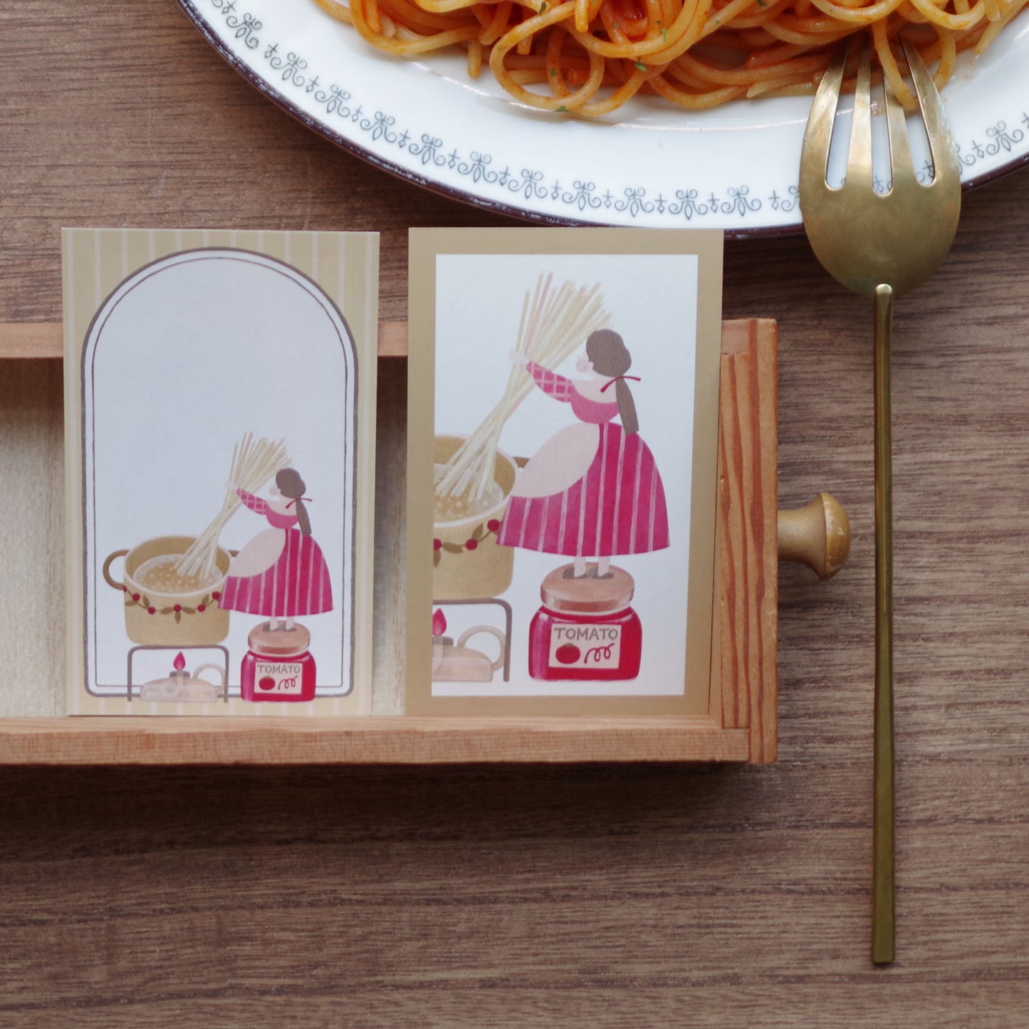 今日のメニューはナポリタン ちいさなフレームメモ