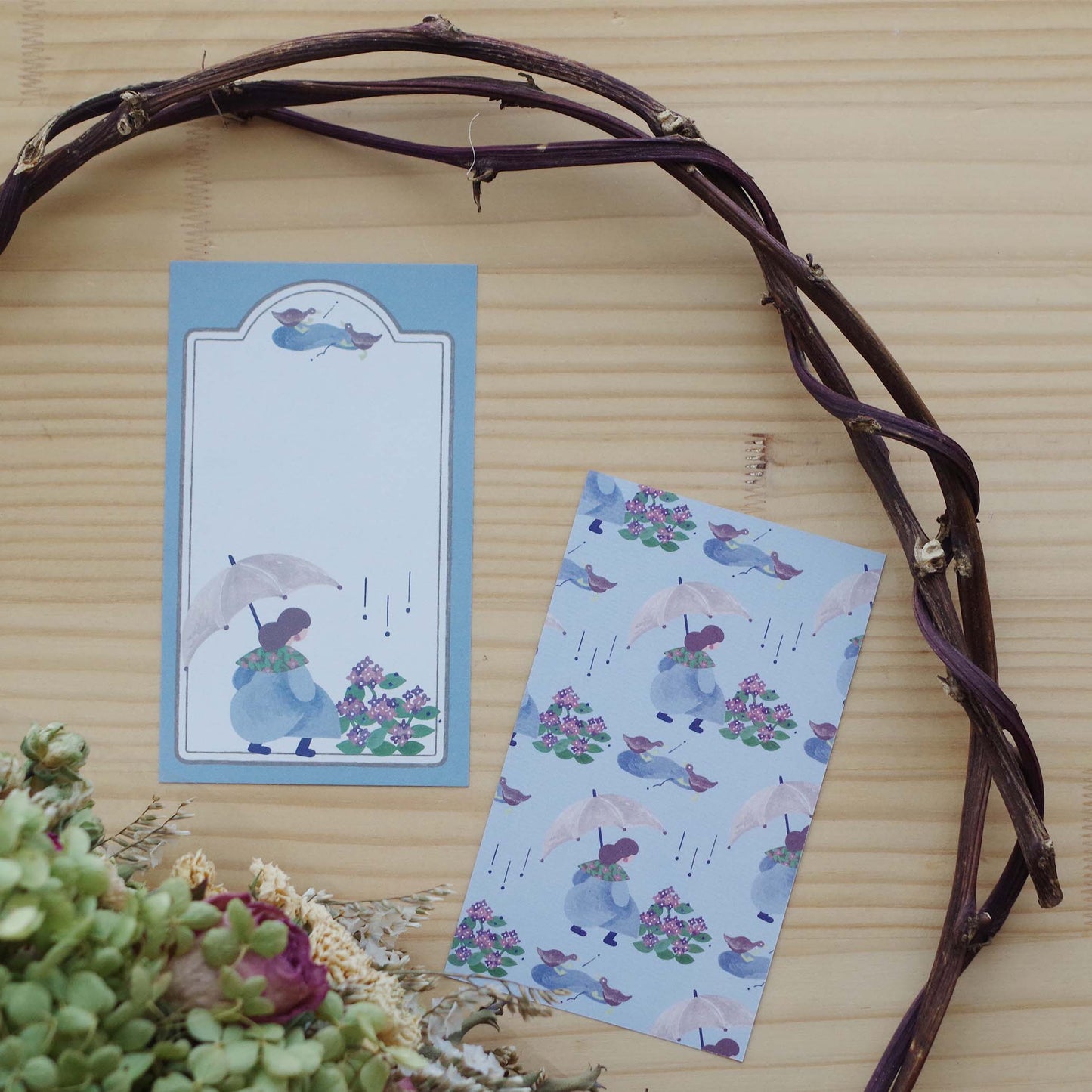 雨がふれば ちいさなフレームメモ