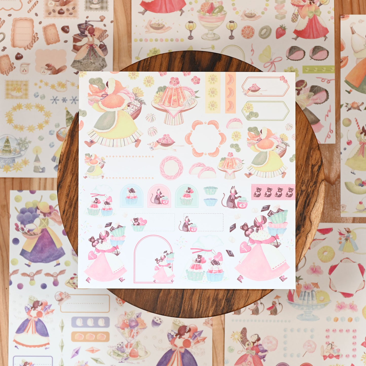 12-month special jelly origami, like a collection of ingredients