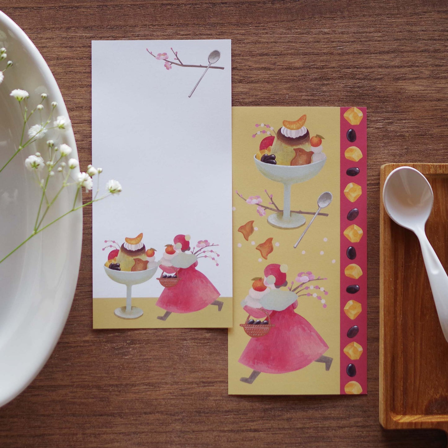 12ヶ月の特製プリン 一筆箋