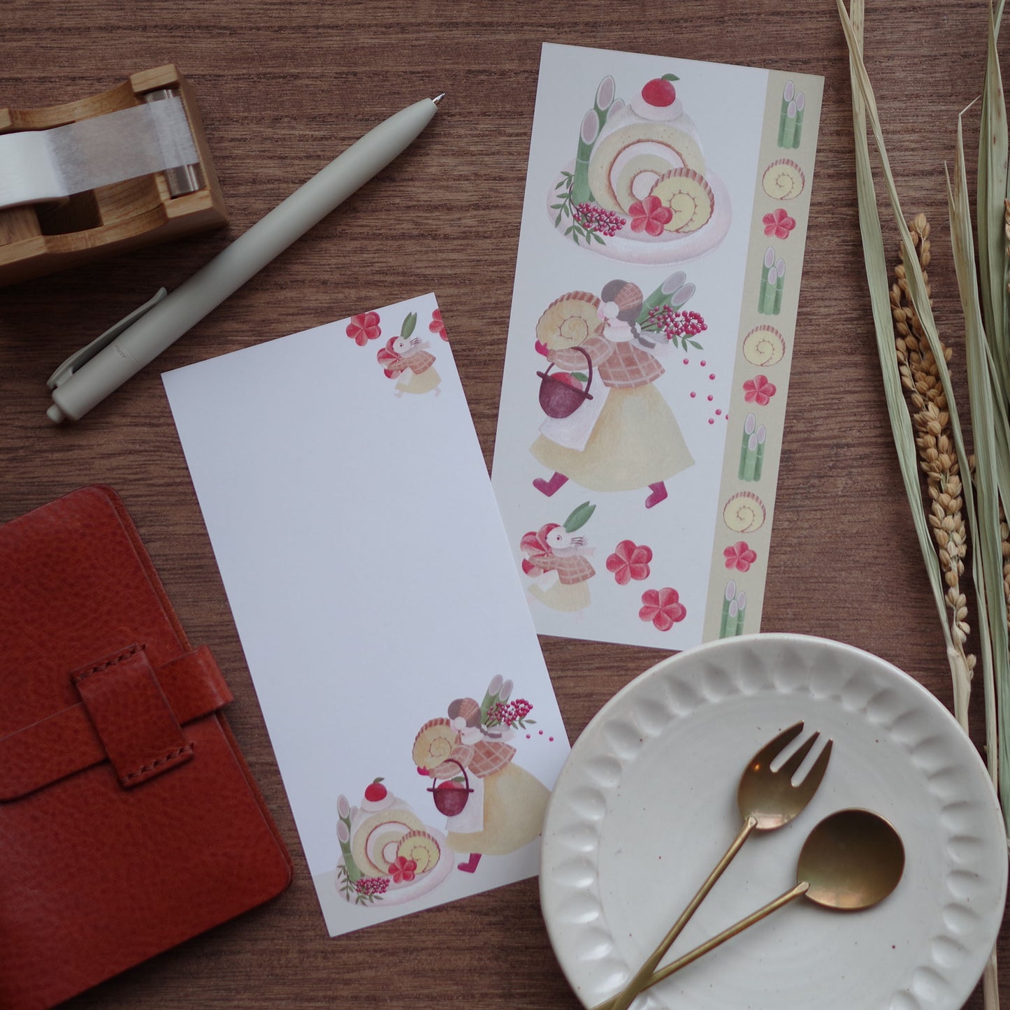 12ヶ月の特製ロール 一筆箋