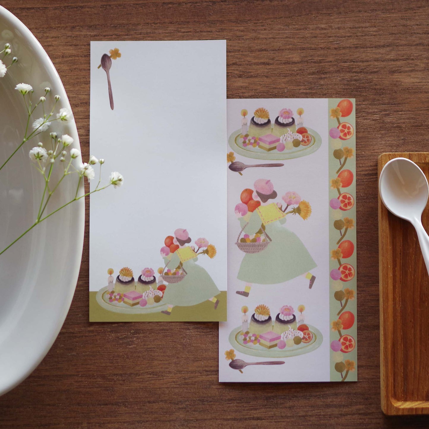 12ヶ月の特製プリン 一筆箋