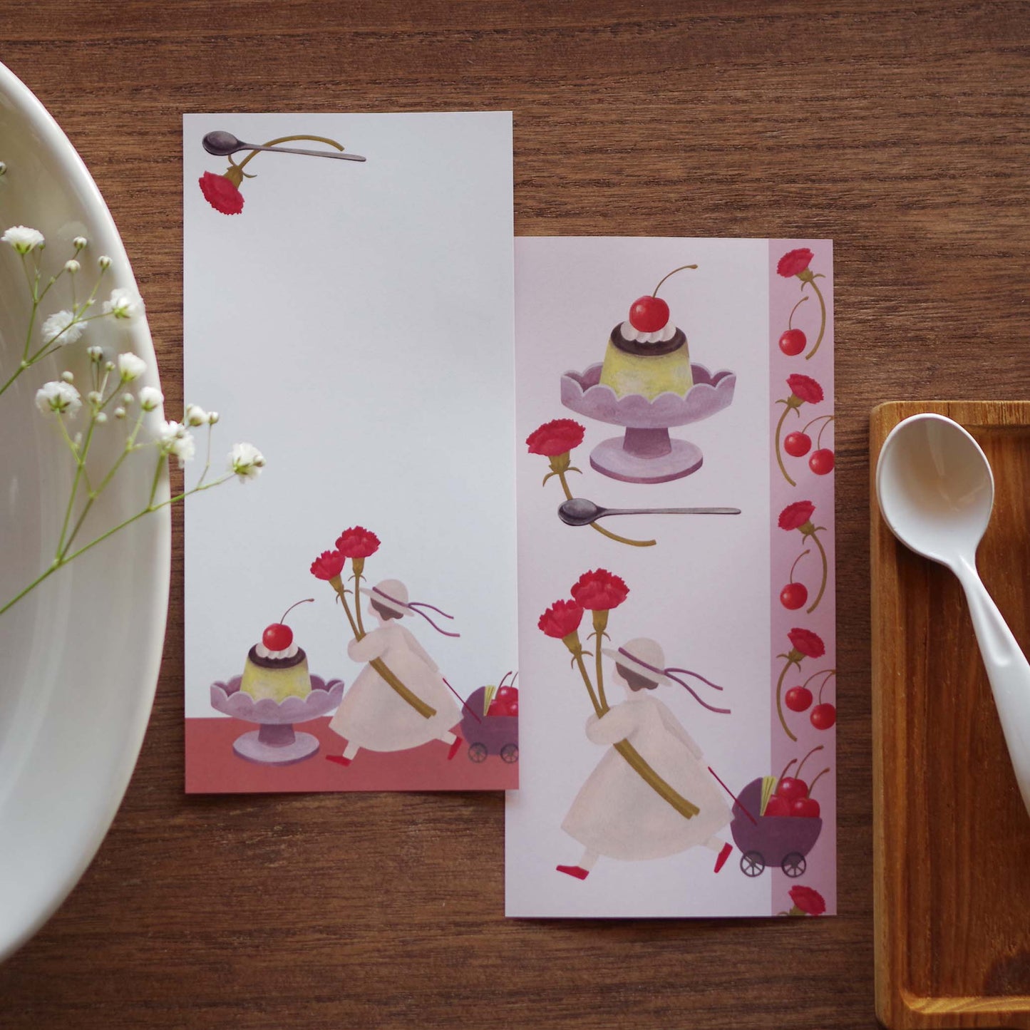 12ヶ月の特製プリン 一筆箋