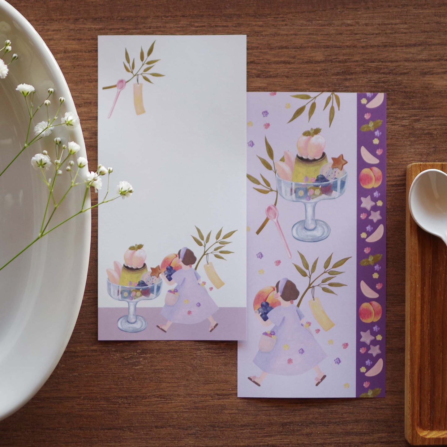 12ヶ月の特製プリン 一筆箋