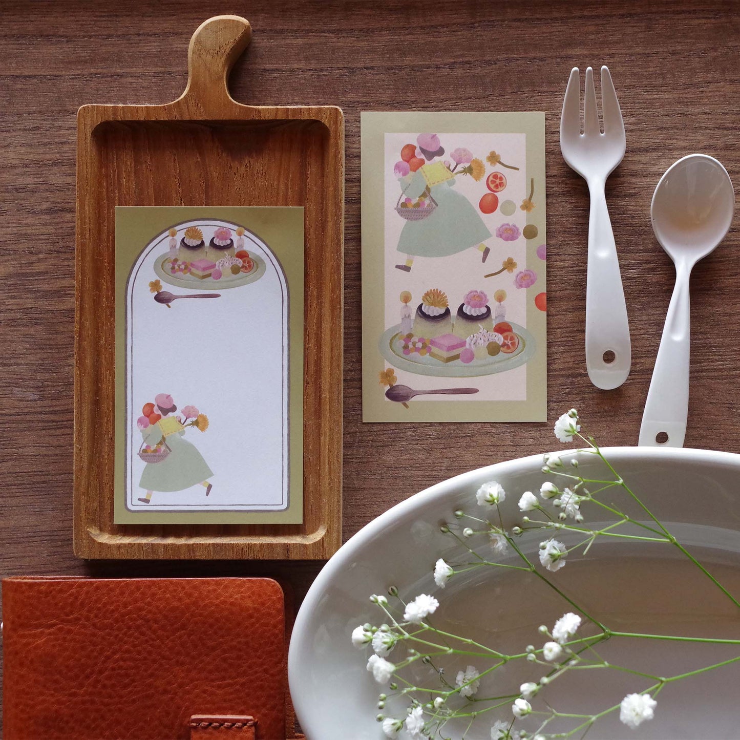 12ヶ月の特製プリン ちいさなフレームメモ