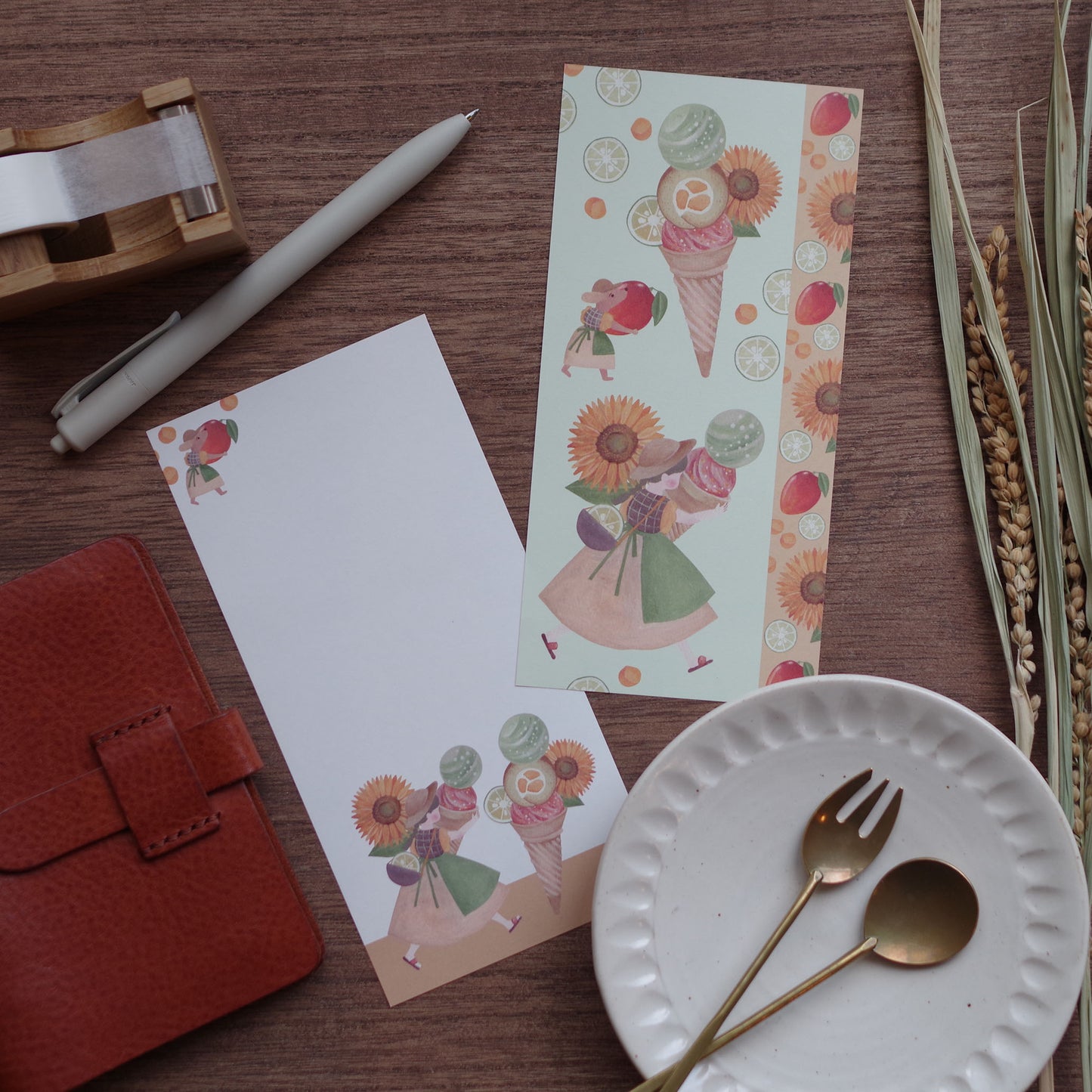 12ヶ月の特製ロール 一筆箋