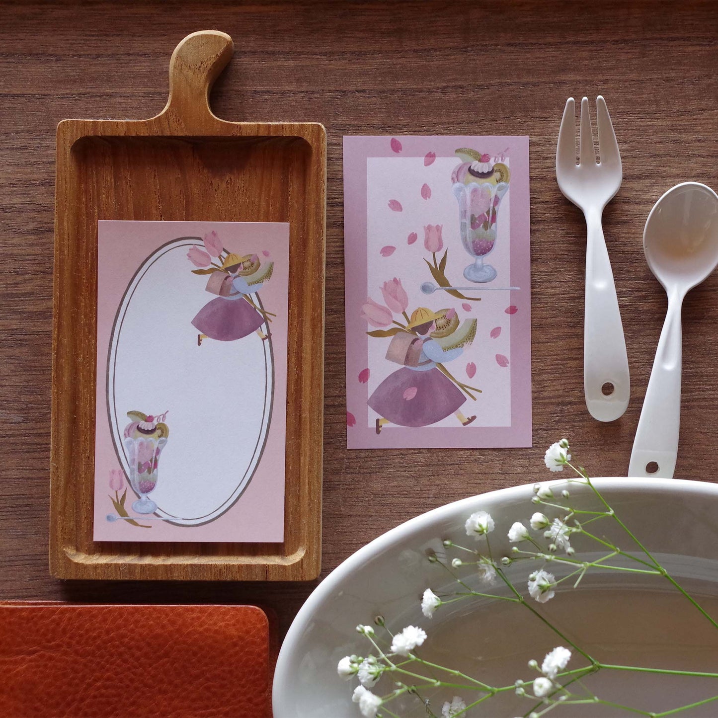 12ヶ月の特製プリン ちいさなフレームメモ