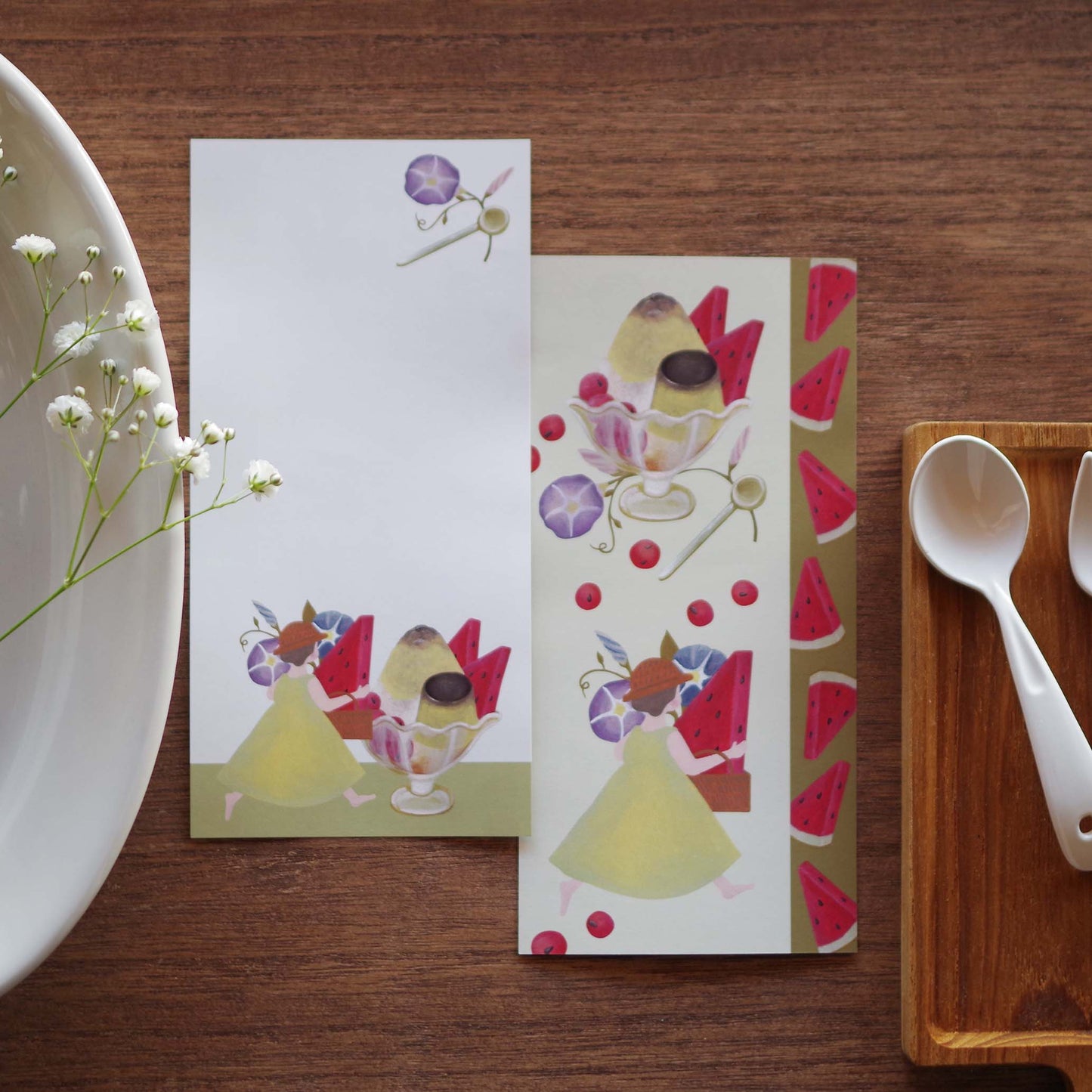 12ヶ月の特製プリン 一筆箋