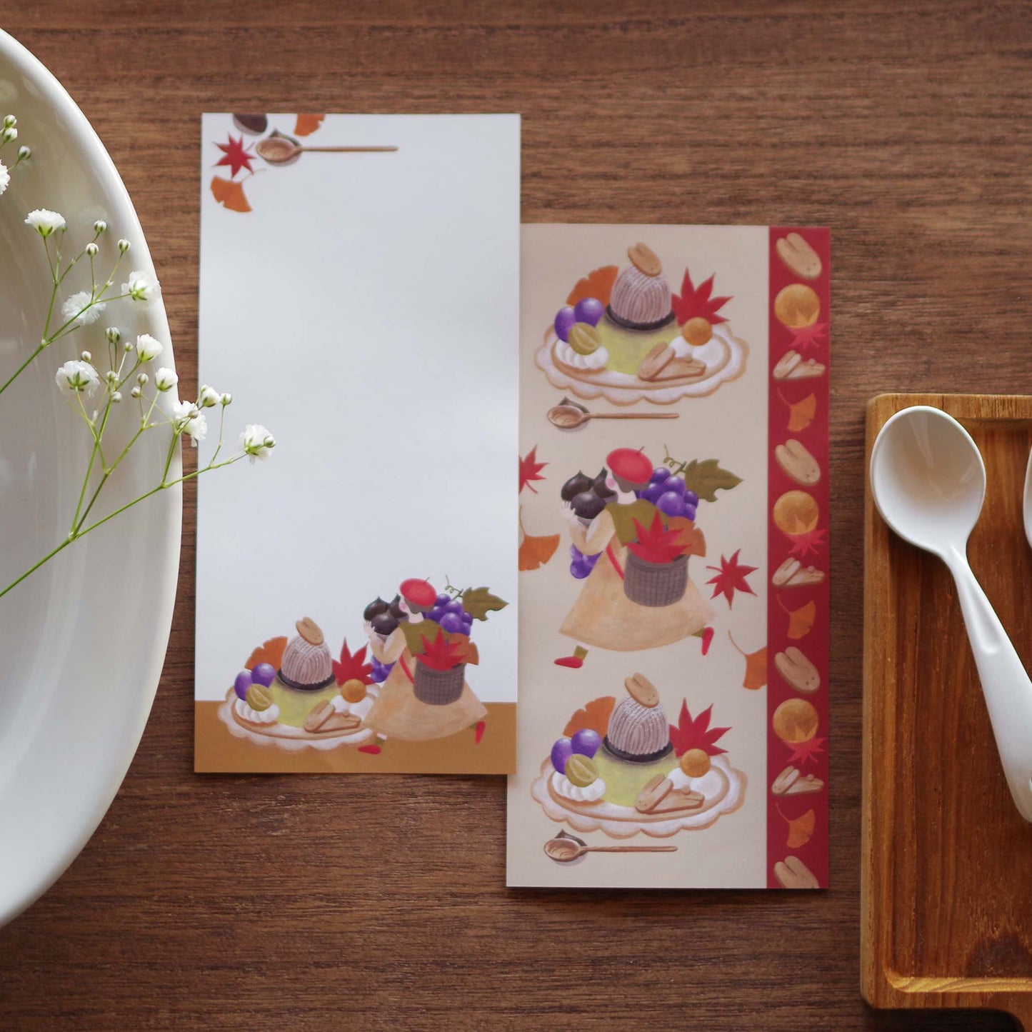 12ヶ月の特製プリン 一筆箋