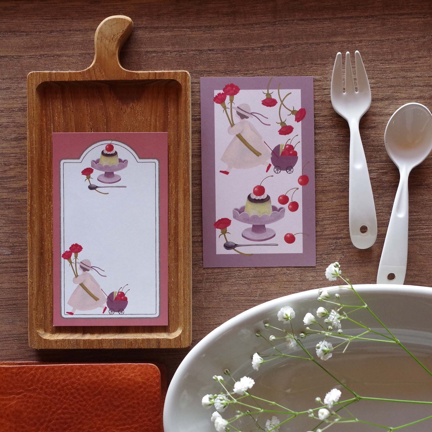 12ヶ月の特製プリン ちいさなフレームメモ