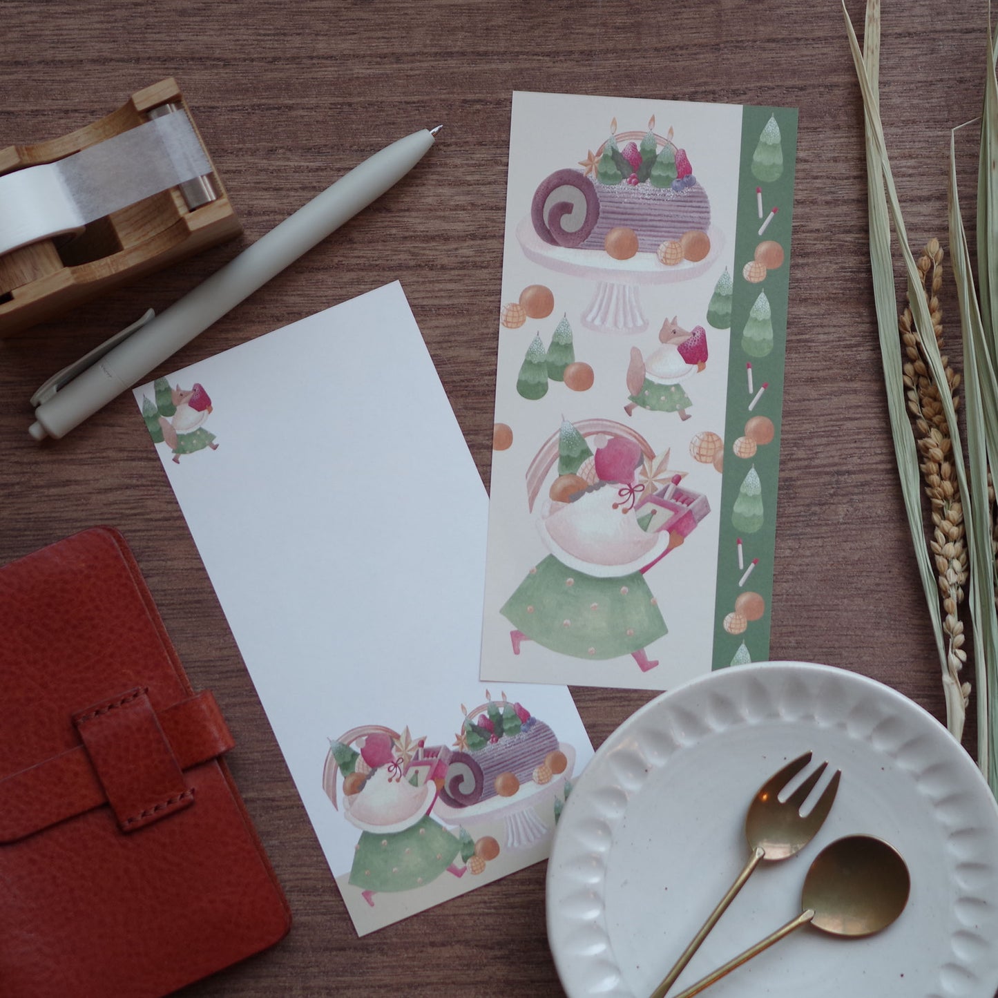 12ヶ月の特製ロール 一筆箋