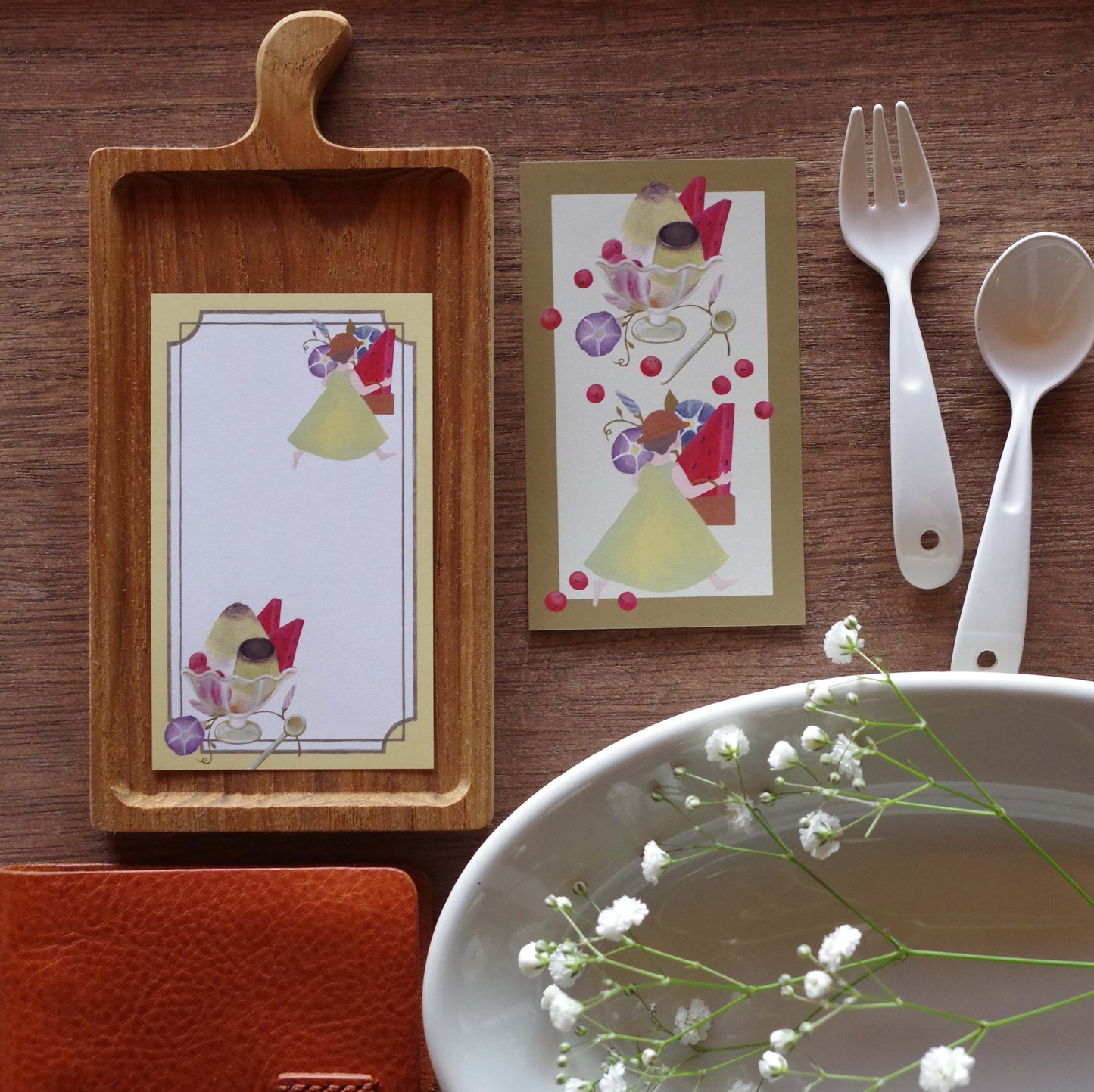 12ヶ月の特製プリン ちいさなフレームメモ