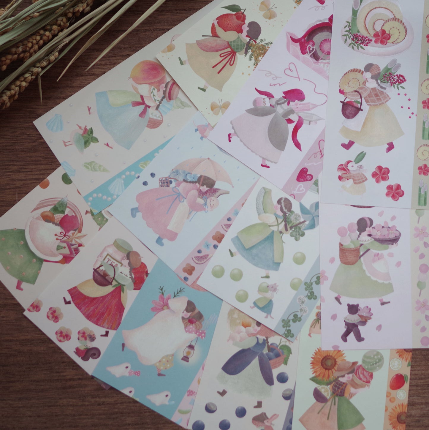 12ヶ月の特製ロール 一筆箋