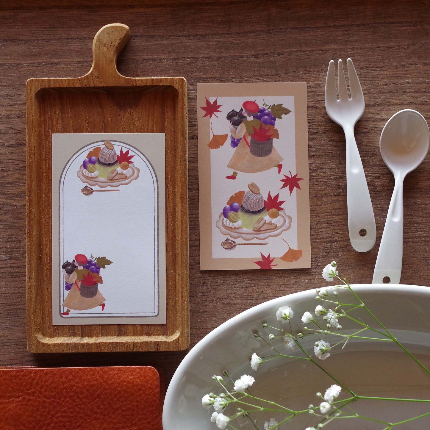 12ヶ月の特製プリン ちいさなフレームメモ