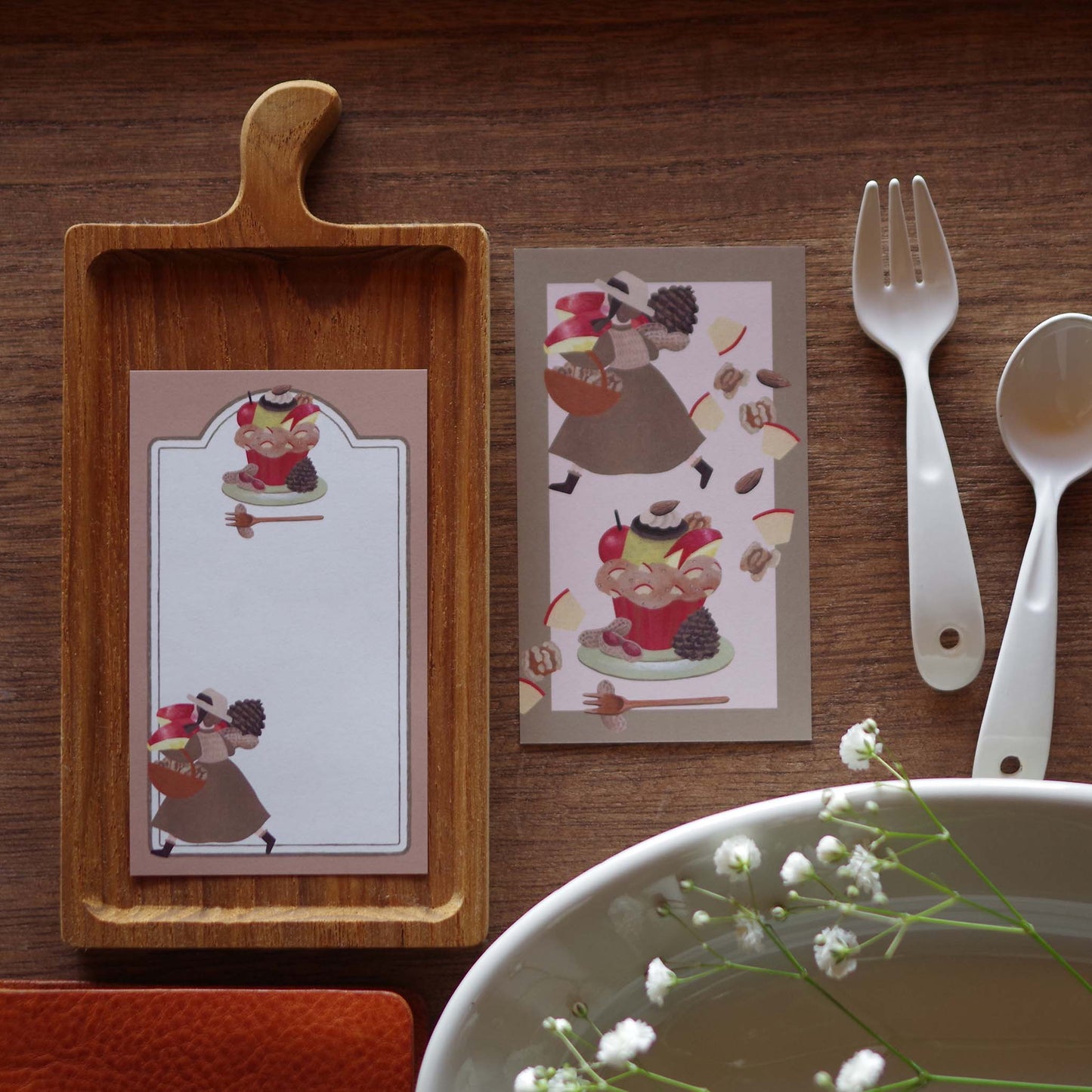 12ヶ月の特製プリン ちいさなフレームメモ