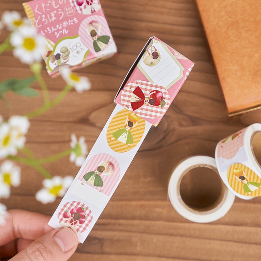 くだものどろぼう いろんなかたちシール