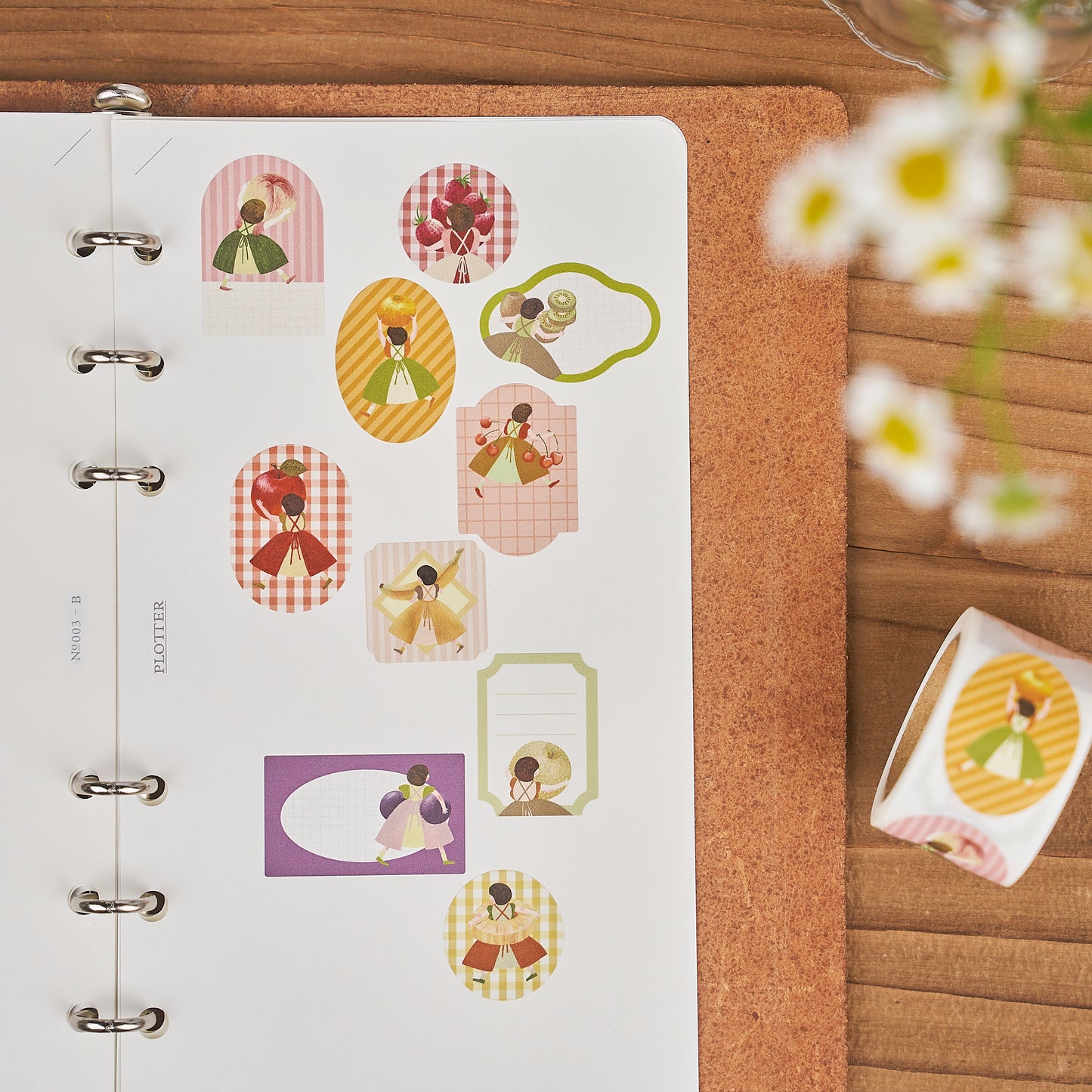 くだものどろぼう いろんなかたちシール