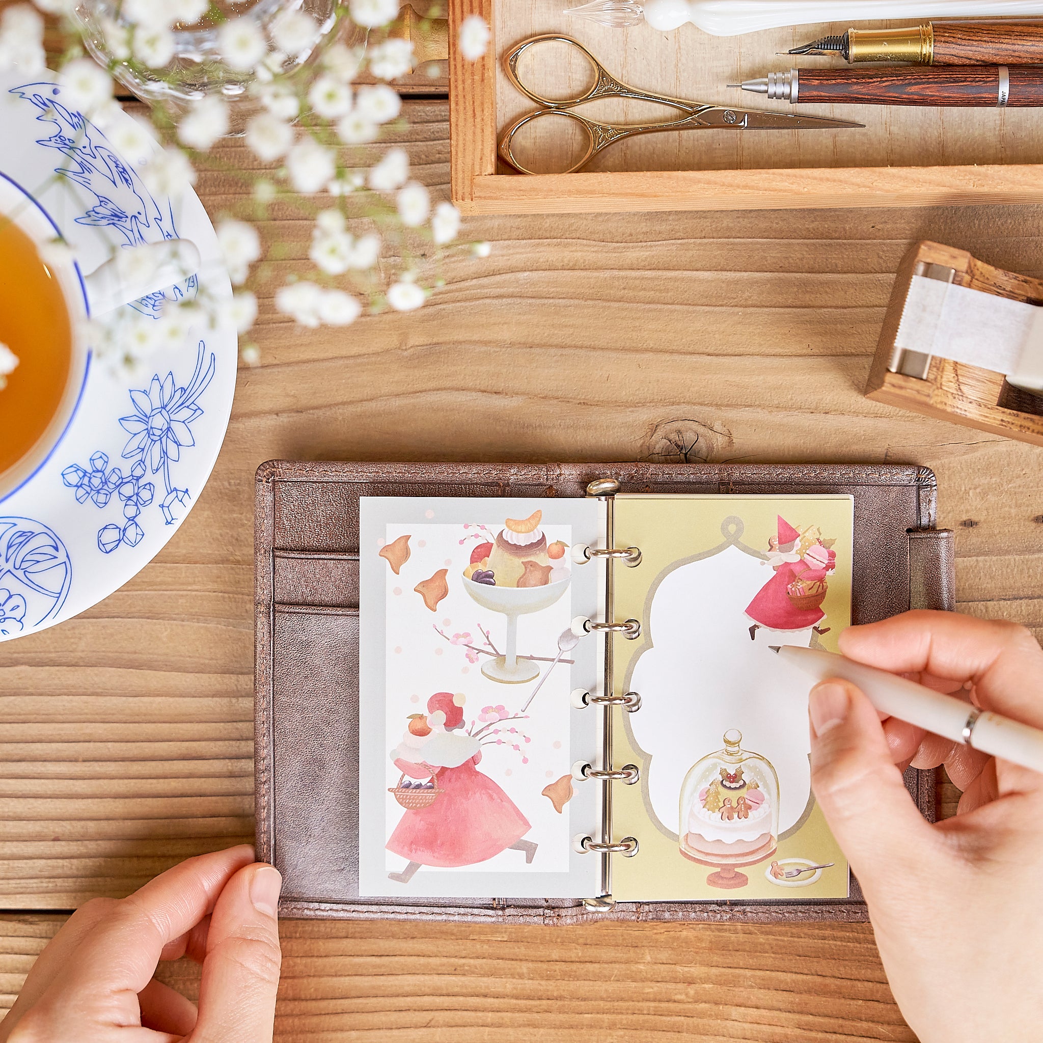 てるふく商店】12ヶ月の特製プリン ちいさなフレームメモ