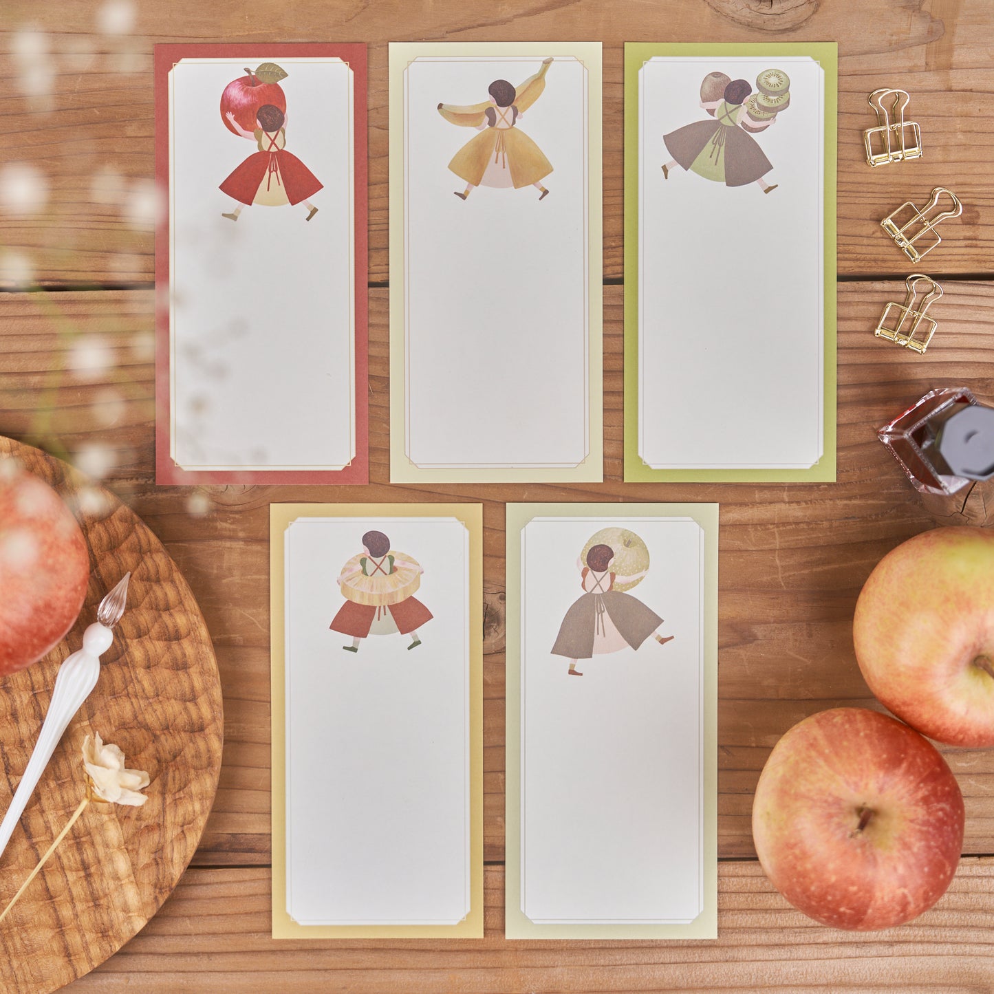 くだものどろぼうその2 一筆箋