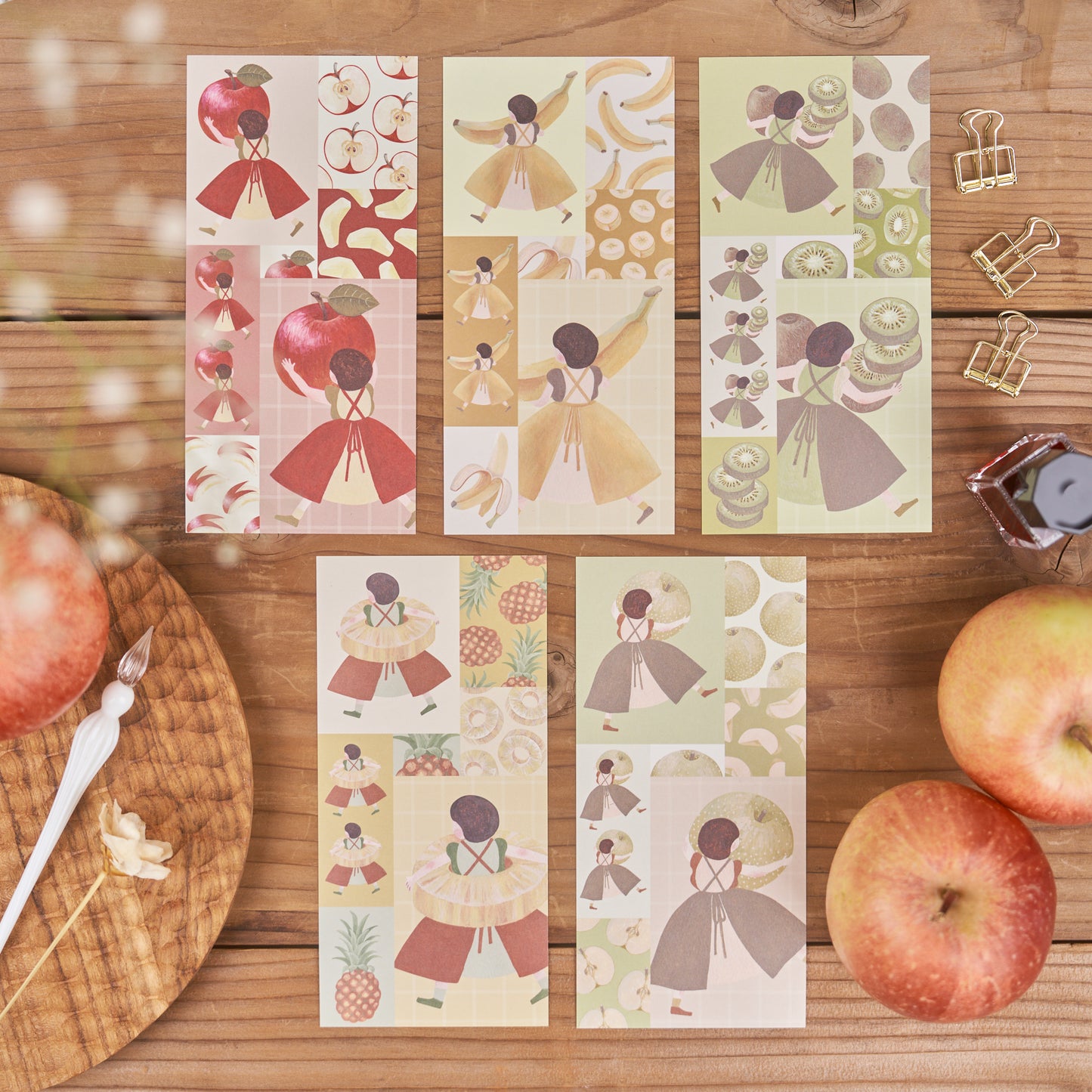 くだものどろぼうその2 一筆箋