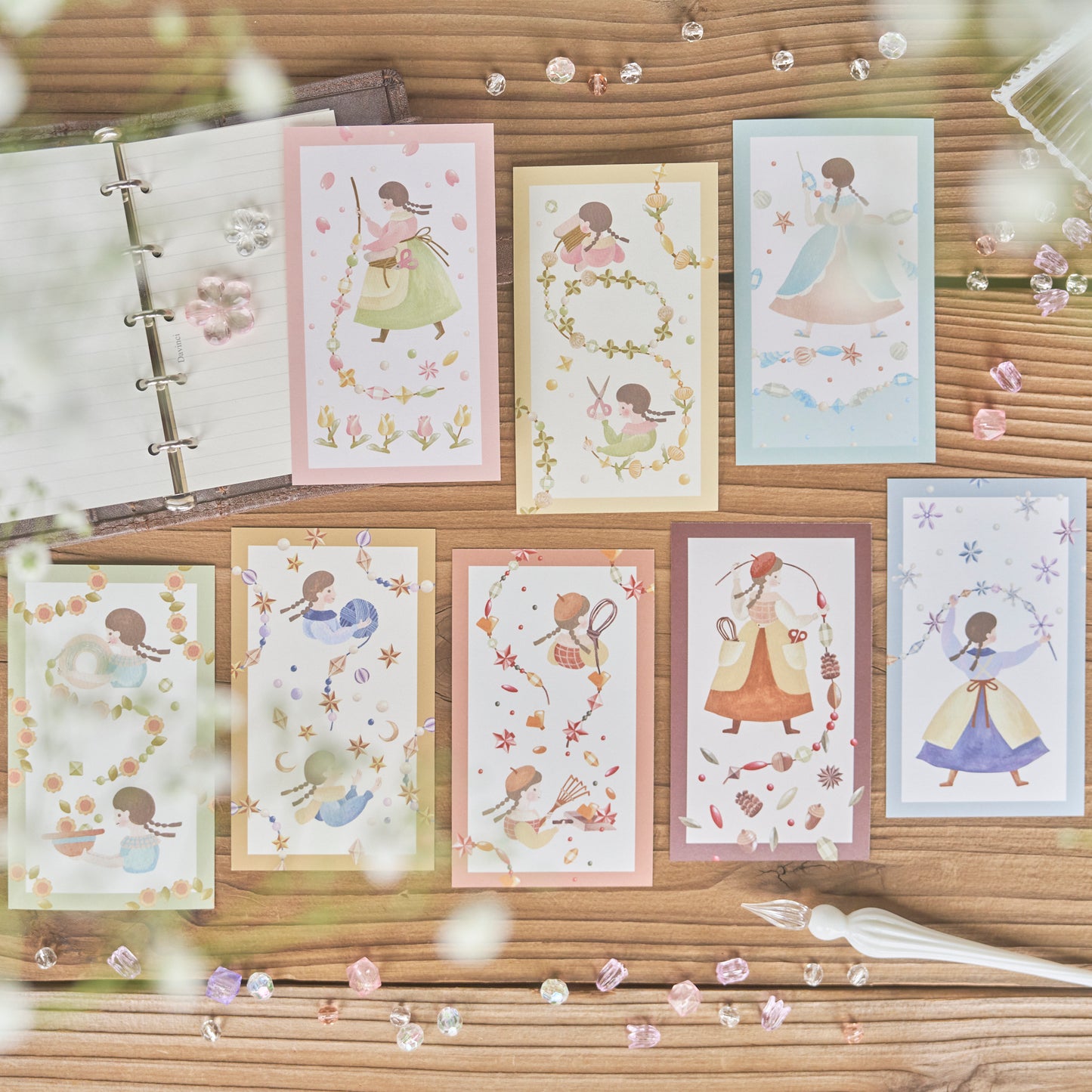 【40枚入】季節のアクセサリー屋さん ちいさなフレームメモ