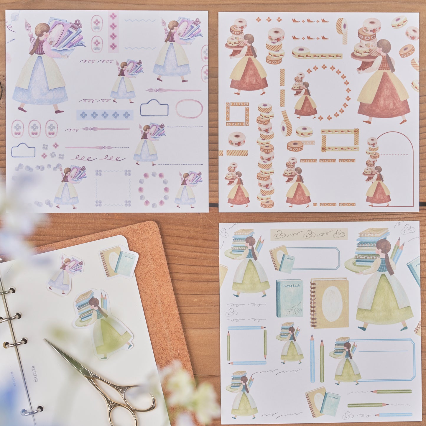 文具をおおもりでどうぞ 素材集みたいなおりがみ