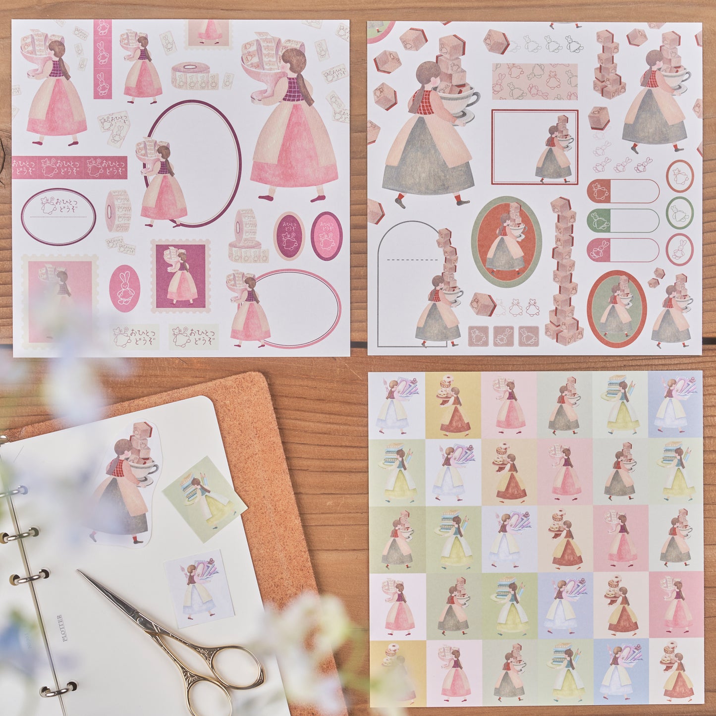 文具をおおもりでどうぞ 素材集みたいなおりがみ