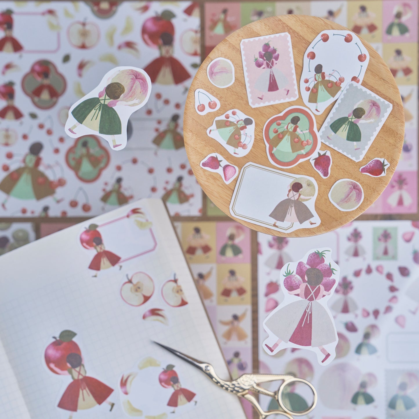 くだものどろぼう 素材集みたいなおりがみ