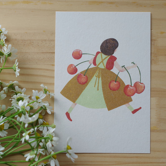 ポストカード-さくらんぼどろぼう-