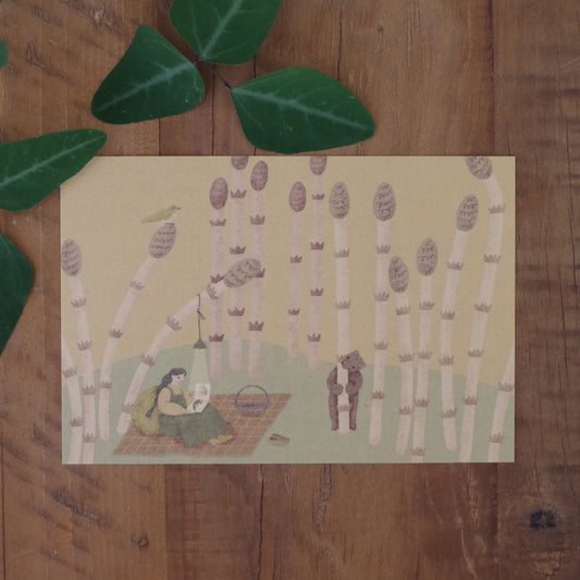 ポストカード-つくしの森で-