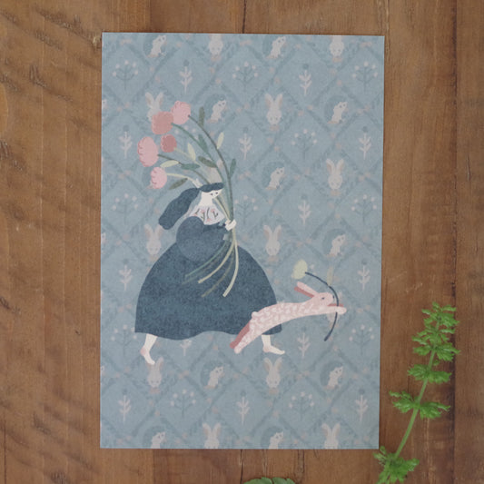 ポストカード-花瓶まで、あとちょっと-