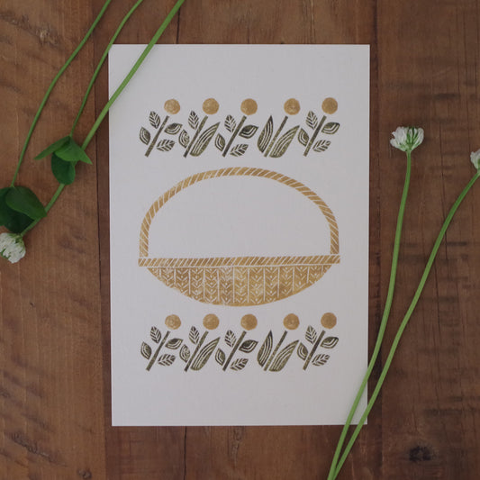 ポストカード-野花摘み-